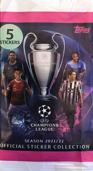 Kit com Álbum de Figurinhas Oficial Topps + 20 Envelopes - UEFA