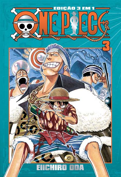 One Piece Mangá KIT Vol. 1 Ao 3 - Nova Encadernação Clássica, Capa